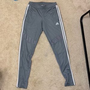 Gray adidas track pants
